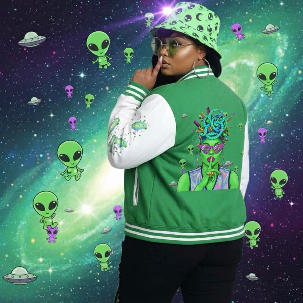 Alien superstar 👽Heavyweight letterman jacket