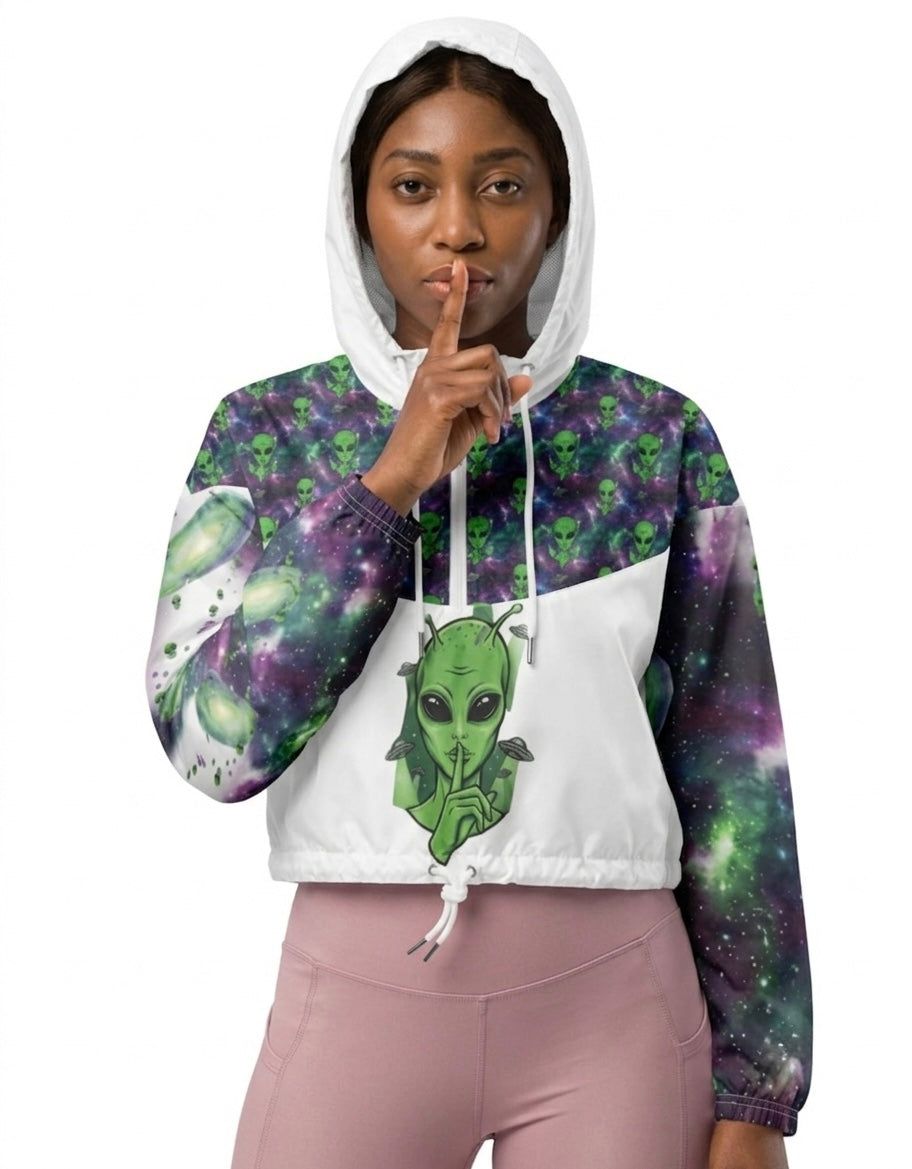 Alien superstar Women’s cropped windbreaker