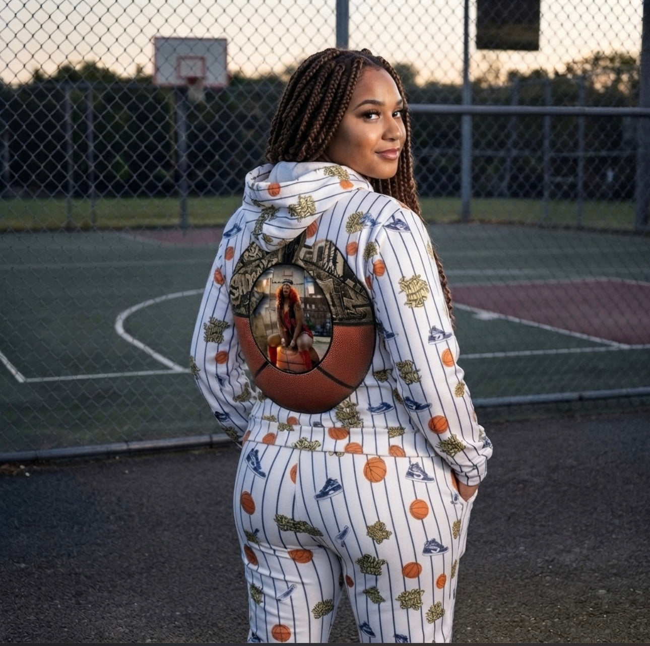 Shoot your shot ⛹🏽‍♀️Unisex zip hoodie