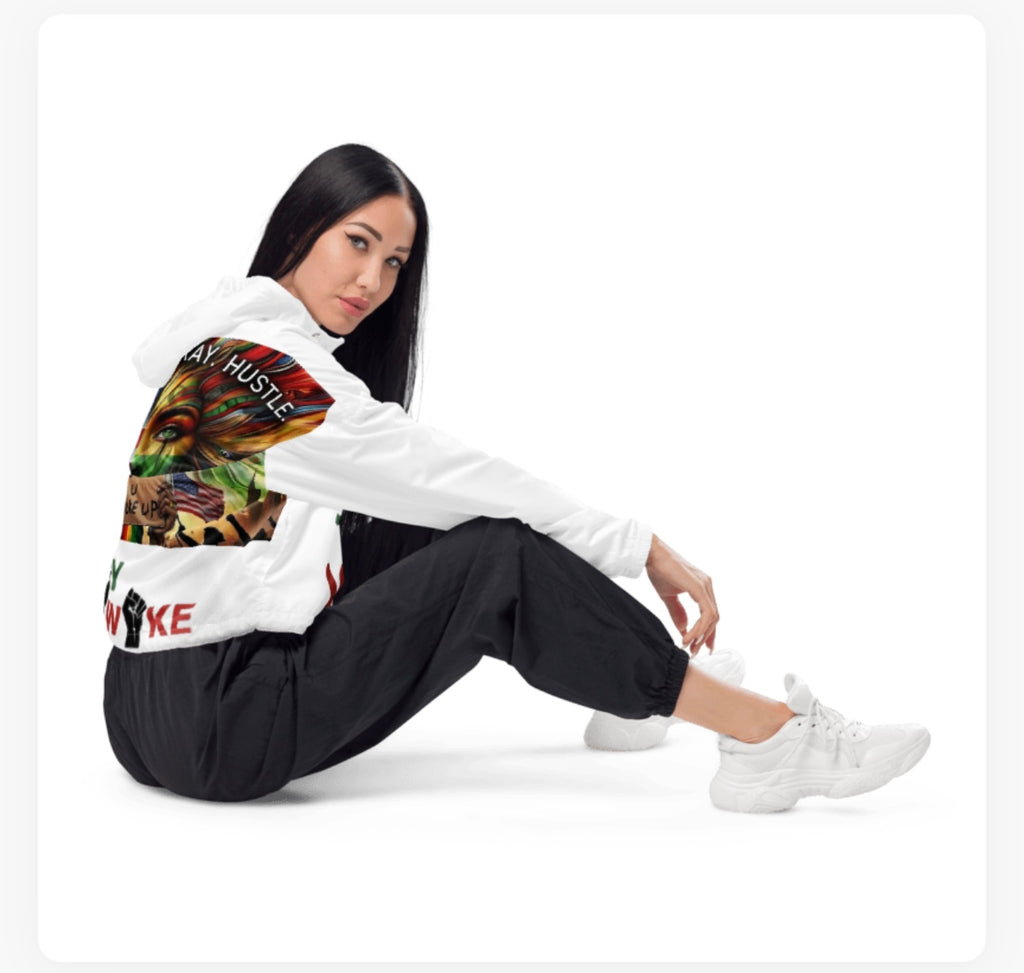 Stay Woke Women’s cropped windbreaker