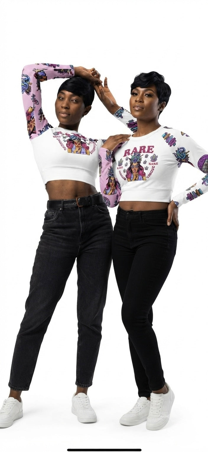 Rare Gem Recycled long-sleeve crop top